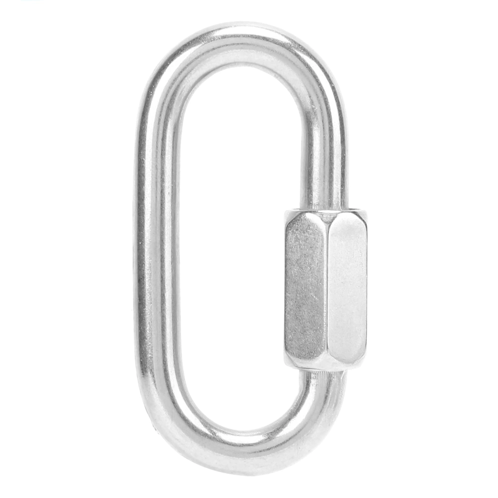 Locking Carabiner Stainless Steel Chain Connector O Shape Quick Link for Carabiner Outdoor Equipment10mm / 0.4in