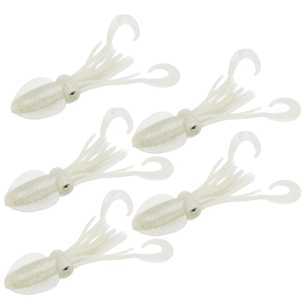 5 Pcs Octopus Lure Soft Luminous Octopus Trolling Bait for Saltwater Ocean FishingApprox. 18cm / 7.1in