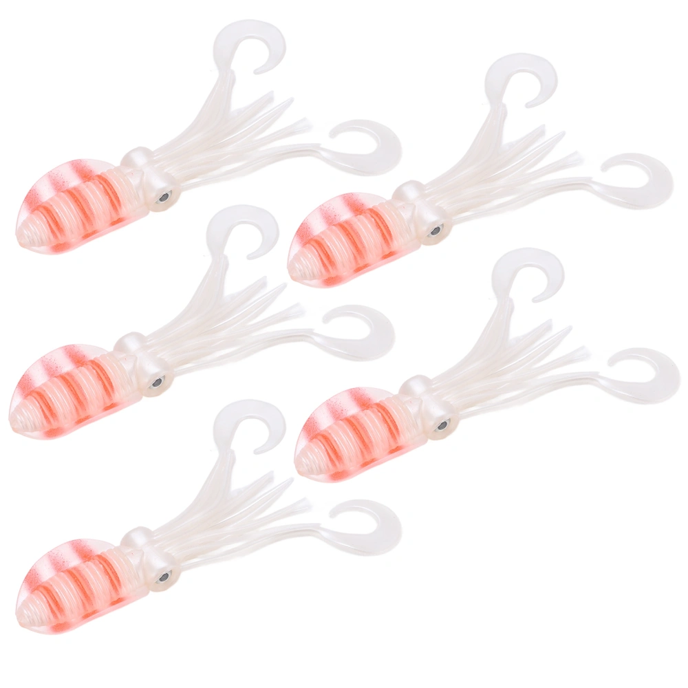 BuyWeek Octopus Lures Soft Luminous Octopus Lures Squid Skirt Bait for Saltwater Ocean Fishing Approx. 12cm / 4.7in