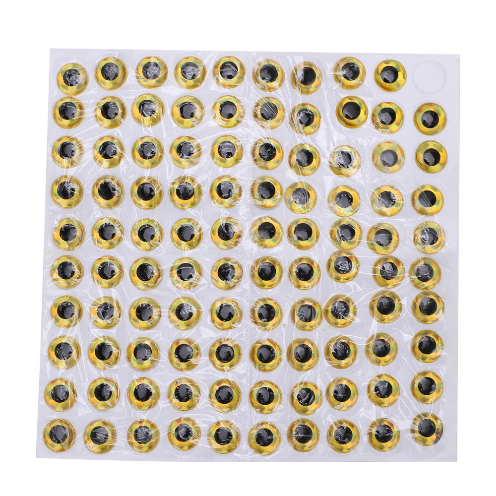 Simulation Fisheye Sticker Durable Lightweight Not Easy to Drop 3D Fisheye StickerGold