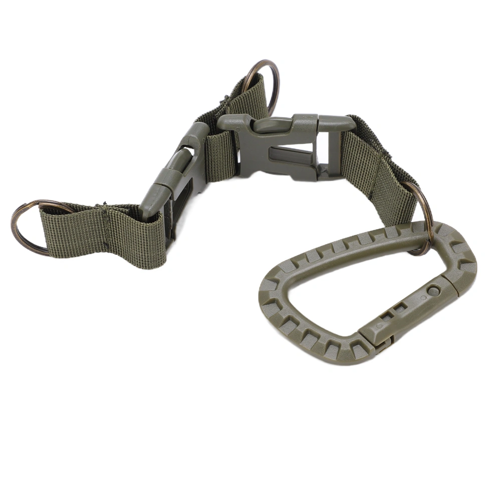 Plastic Carabiner D Ring Keychain Molle Webbing Gear Clip for Camping Hiking FishingGreen