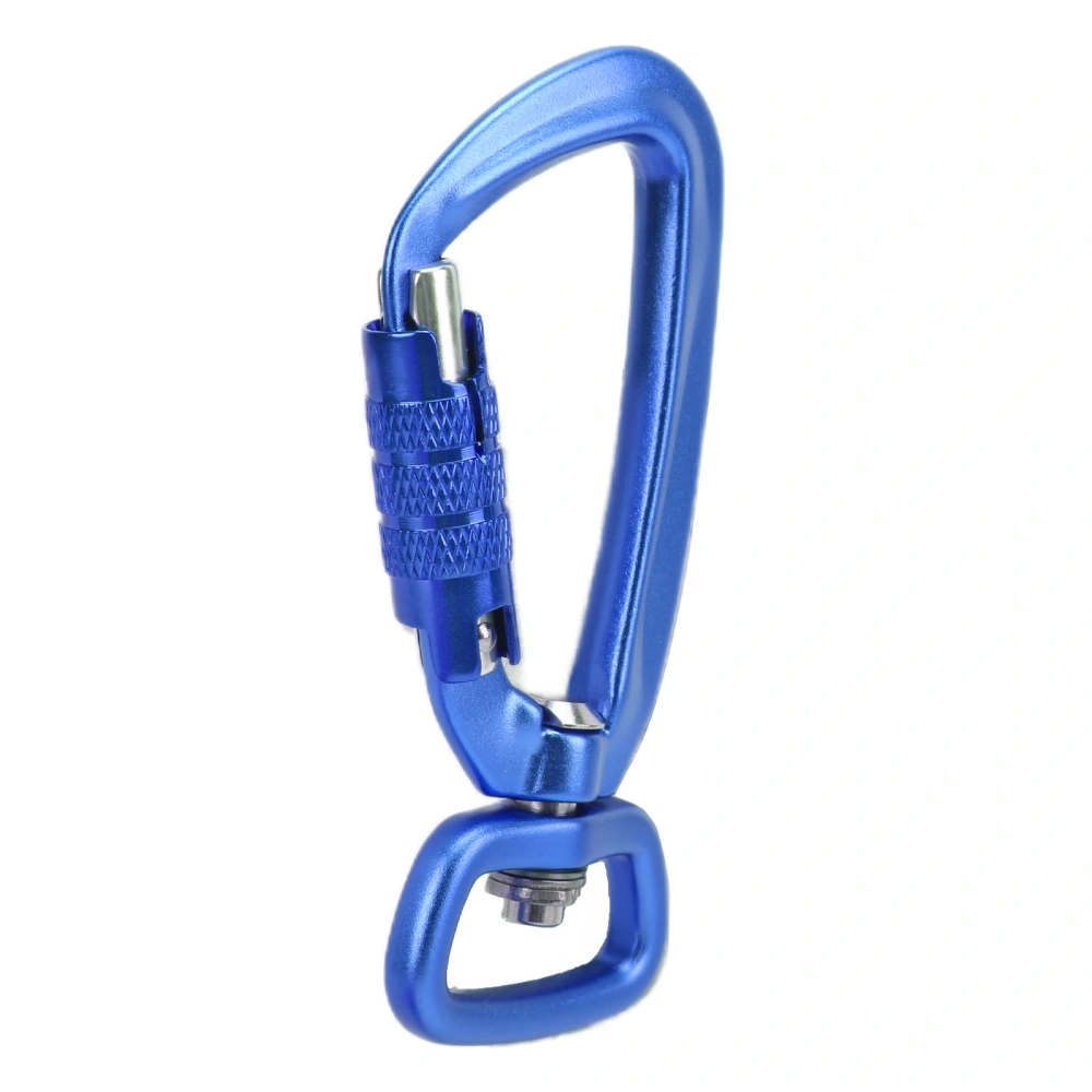 BuyWeek Carabiner Clip Auto Locking Square Bottom 360 Rotational Hook Accessory for Dog Leash Hammocks BackpacksBlue