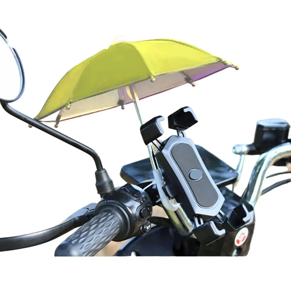 Phone Sunshade Phone Holder Umbrella Mini Parasol Toy Umbrella for Bike Mobile Phone Holder