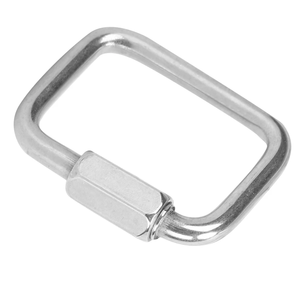 BuyWeek Chain Link Stainless Steel 4‑Corner Multifunctional Connection Buckle for Outdoor Hammock Camping Fishing Hiking6mm