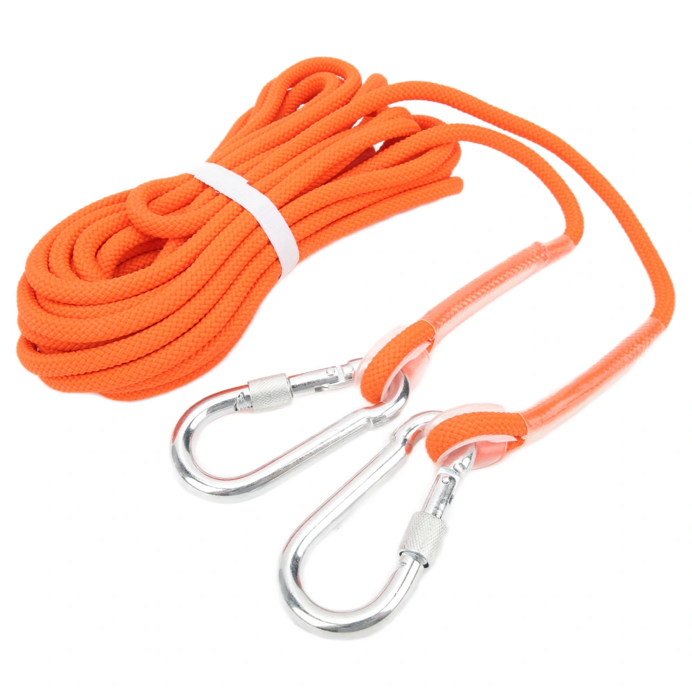 Climbing Rope Static 8mm Diameter Orange Safety Rope for Strength Training Rock Mountain Climbing Outdoor Exercise