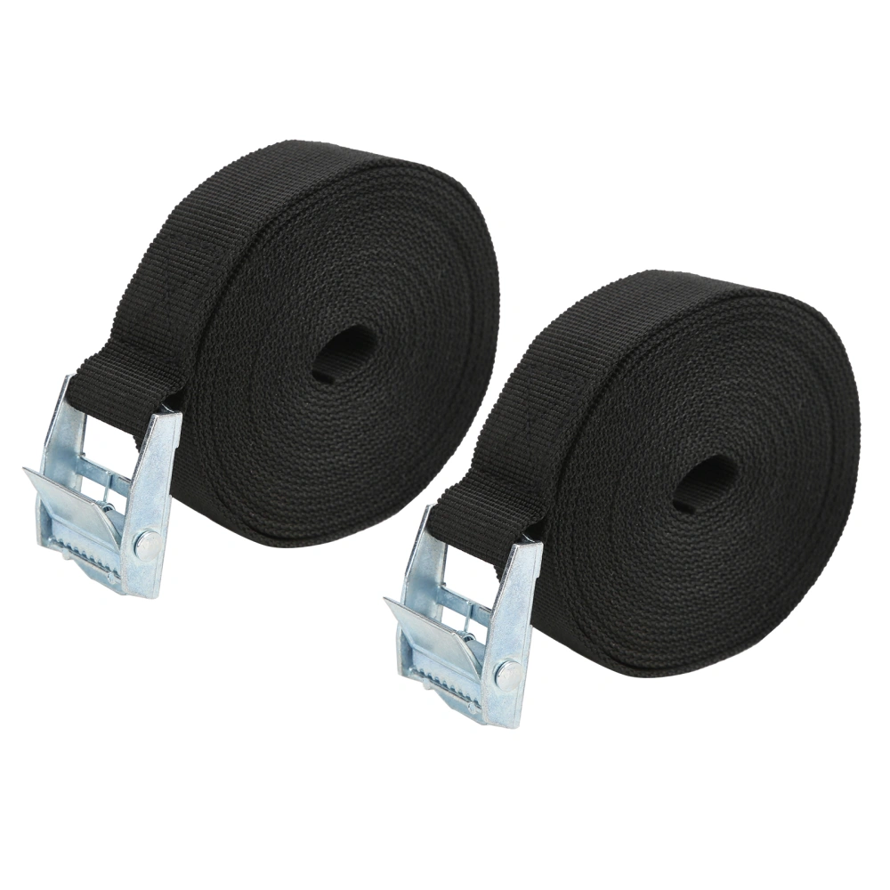 2Pcs Lashing Strap 25mm Zinc Alloy Press Buckle Durable AntiBreakage Firm Straps for Bundled Up Heavy Objects(4 Meters )