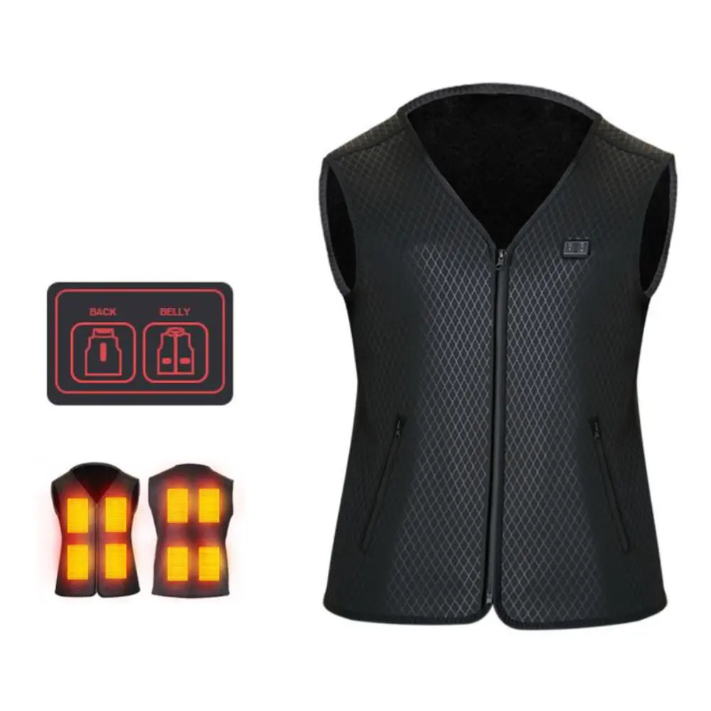 Electric Heating Vest USB Body Warmer Clothes Washable Heated Vest for Outdoor Camping Hiking Fishing