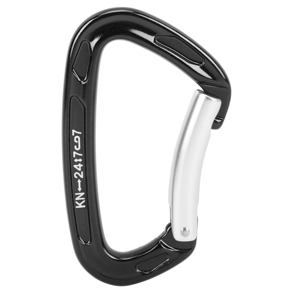 Climbing Carabiner Good Flexibility Heavy Duty Durable Light Carabiner Clip Climbing for Camping Rock ClimbingBlack