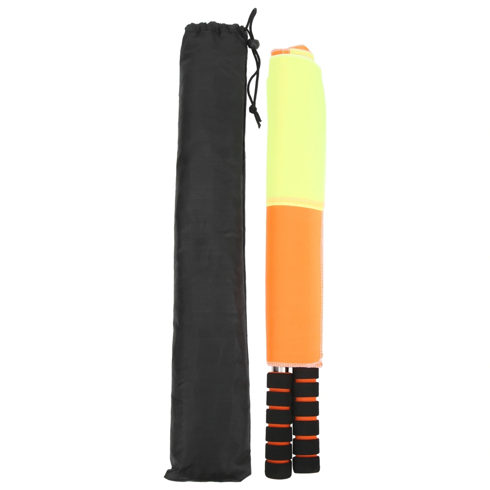 Soccer Referee Flag NonSlip Sponge Handle Sports Match Football Linesman Flags with Bag