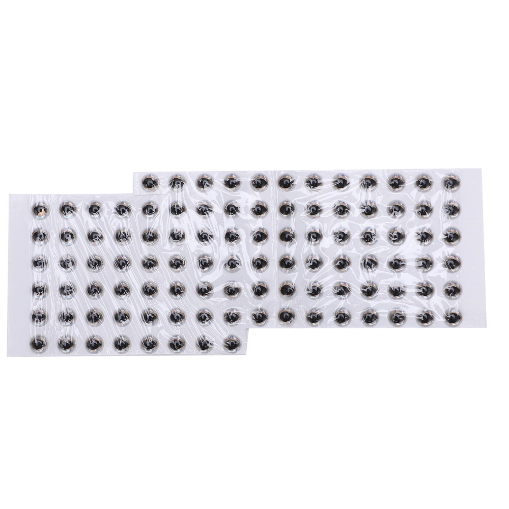 100Pcs Fish Eyes 4mm Durable 3D Round Soft DIY Lightweight Delicate Fishing Lure EyesSilver