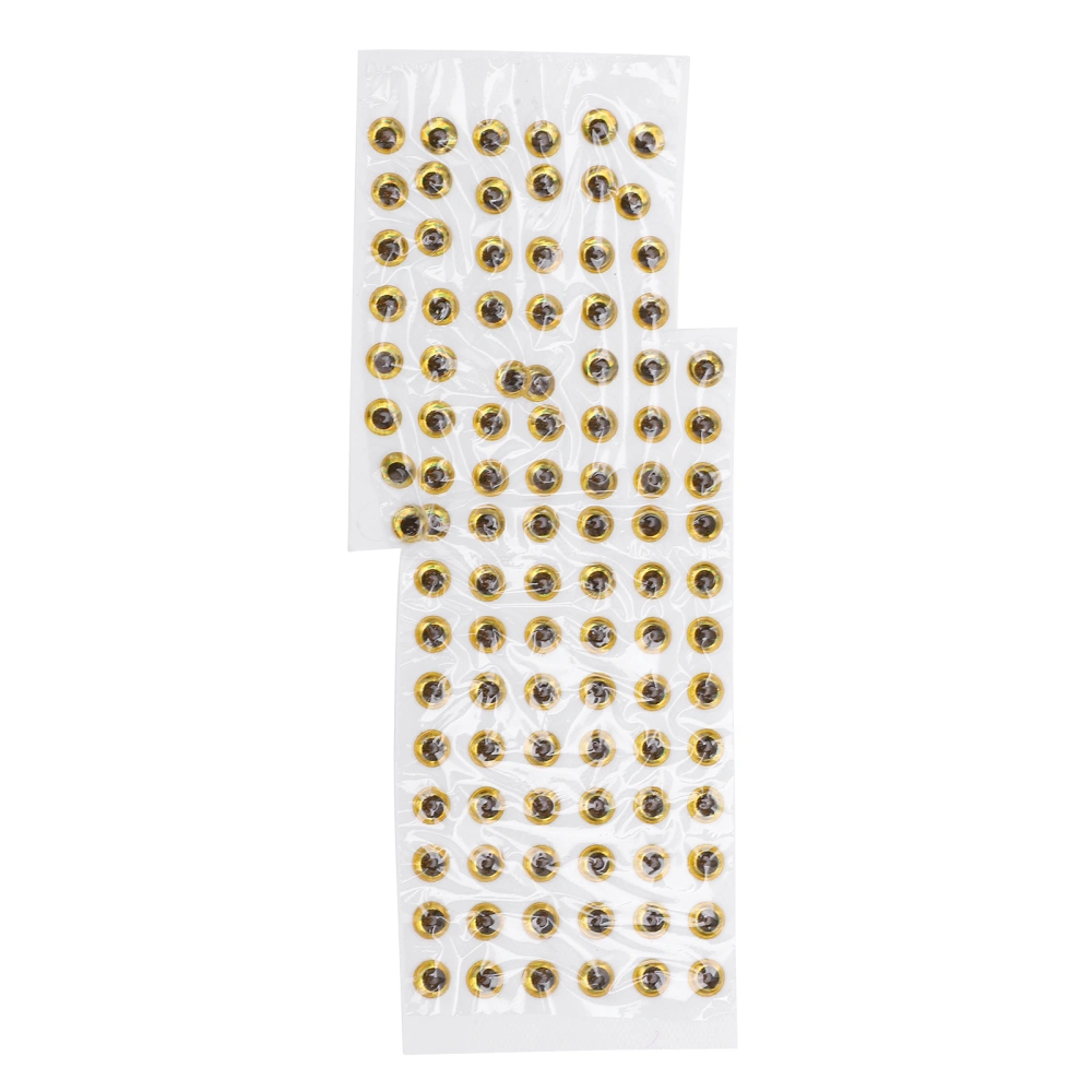 1000 Pcs Fishing Lure Eyes 3D 4mm AntiDropping Exquisite Round Simulation FishEye Accessories(Gold )