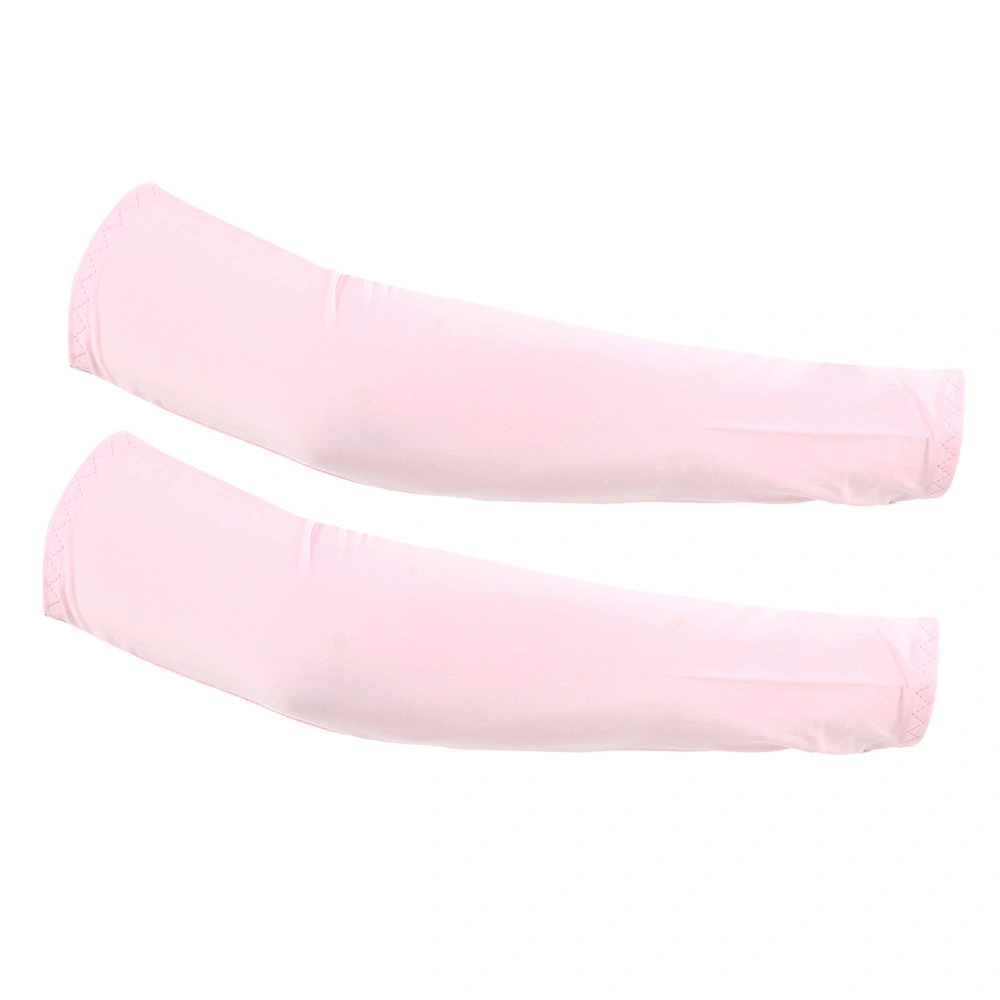 Summer UV Protection Cooling Arm Sleeves Long Sunblock Protective Cycling Arm CoverPink