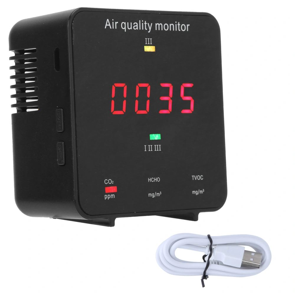 Air Quality Monitor Formaldehyde Carbon Dioxide Digital Detector for Homes Offices