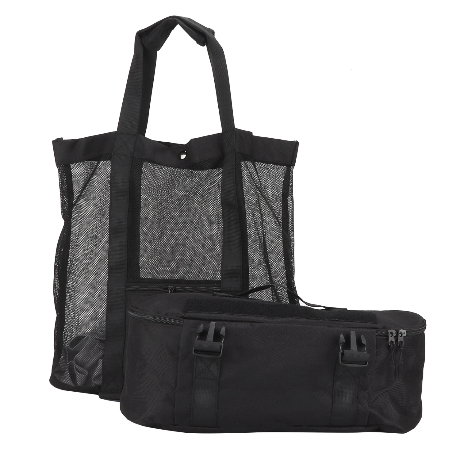 Beach Tote Bag Detachable Breathable Easily Clean Insulation Storage Bag for Outdoor LeisureBlack