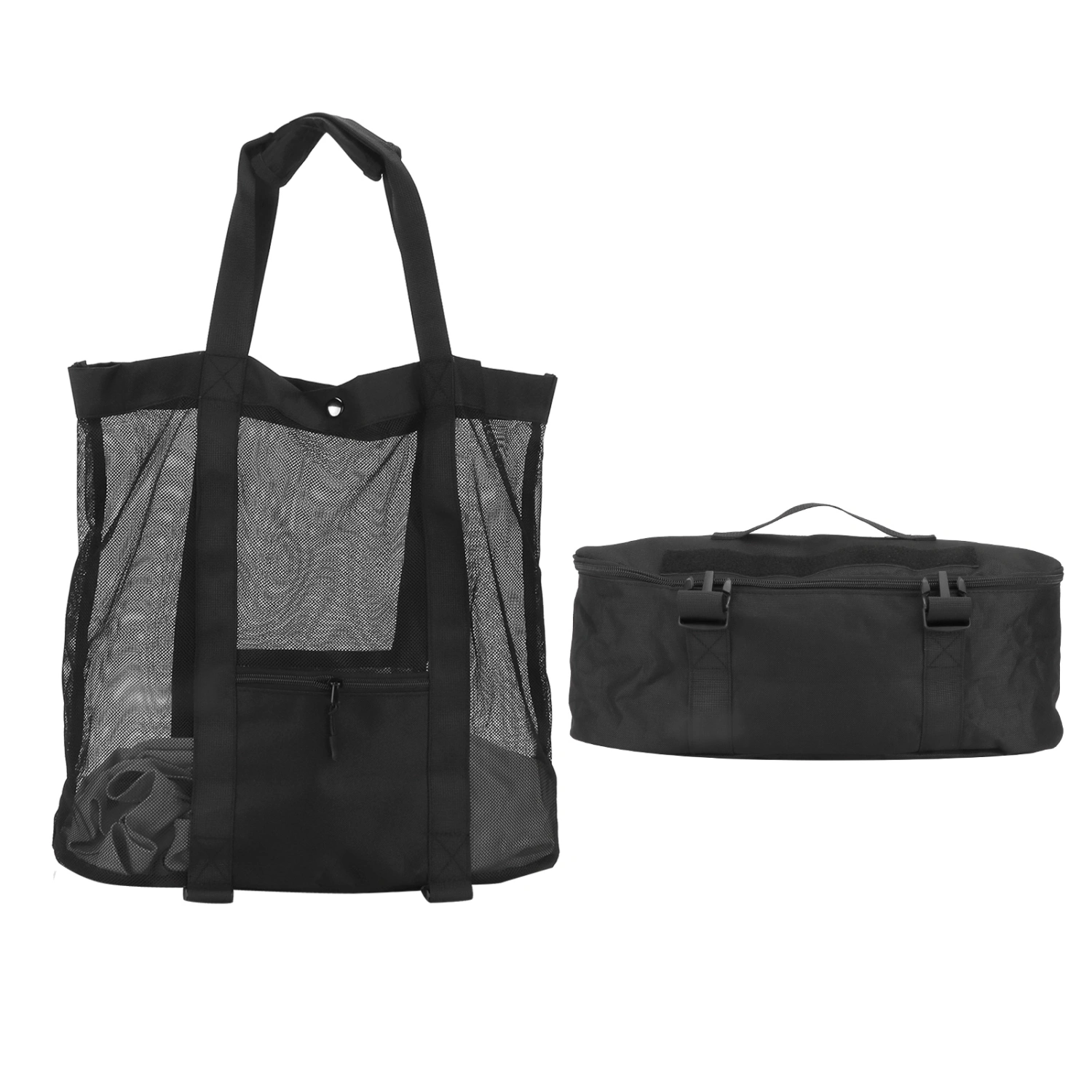 Beach Tote Bag Detachable Breathable Easily Clean Insulation Storage Bag for Outdoor LeisureBlack