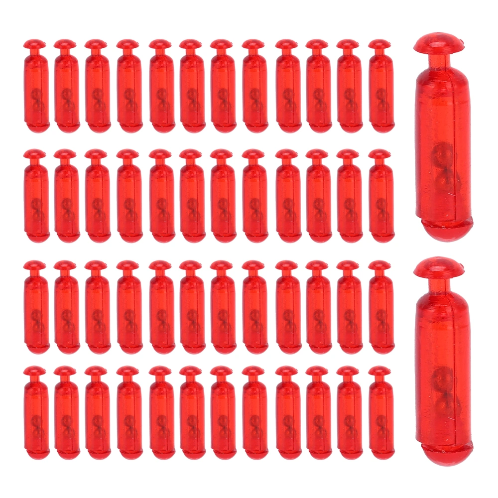 50pcs 15mm Durable Rattles Shake Fishing Lure Bait Insert Tube Rattles for Soft FishRed