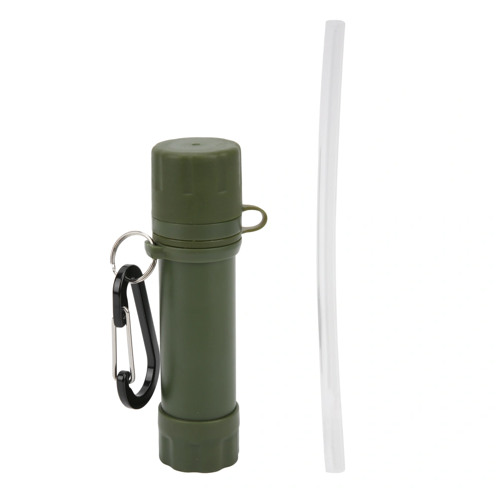 Outdoor Water Filter Straw Water Filtration System Mini Water Purifier for Emergency CampingGreen