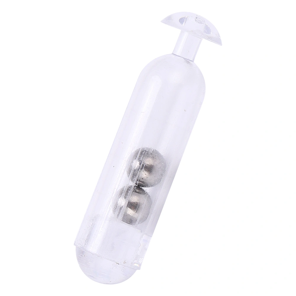 50PCS 21mm Plastic Rattles Shake Fishing Lure Bait Insert Tube Rattles for Soft FishTransparent White