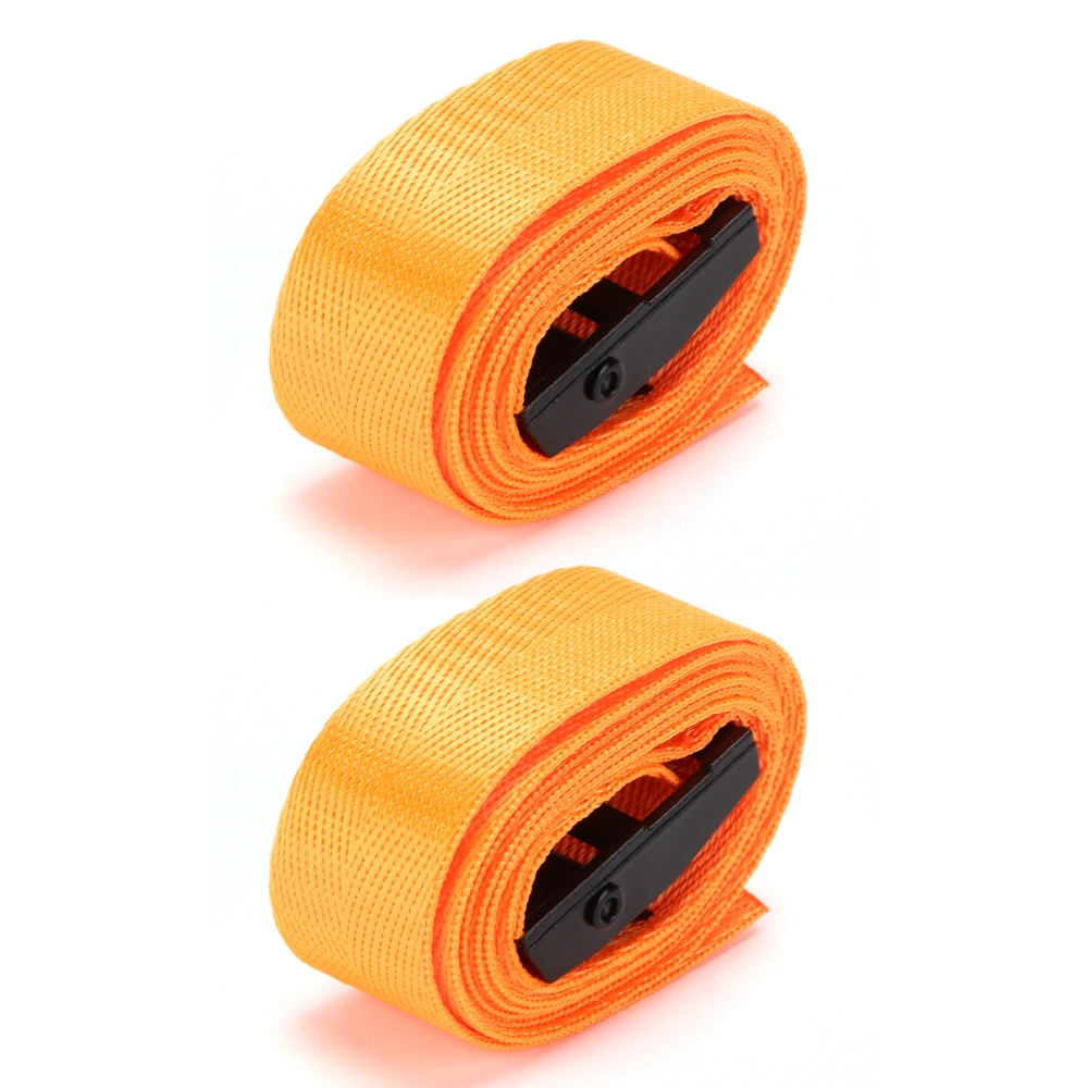 2Pcs Lashing Straps Orange 25mm Heavy Duty Goods Tie Down Strapping Bands with Zinc Alloy Buckles1 Meter