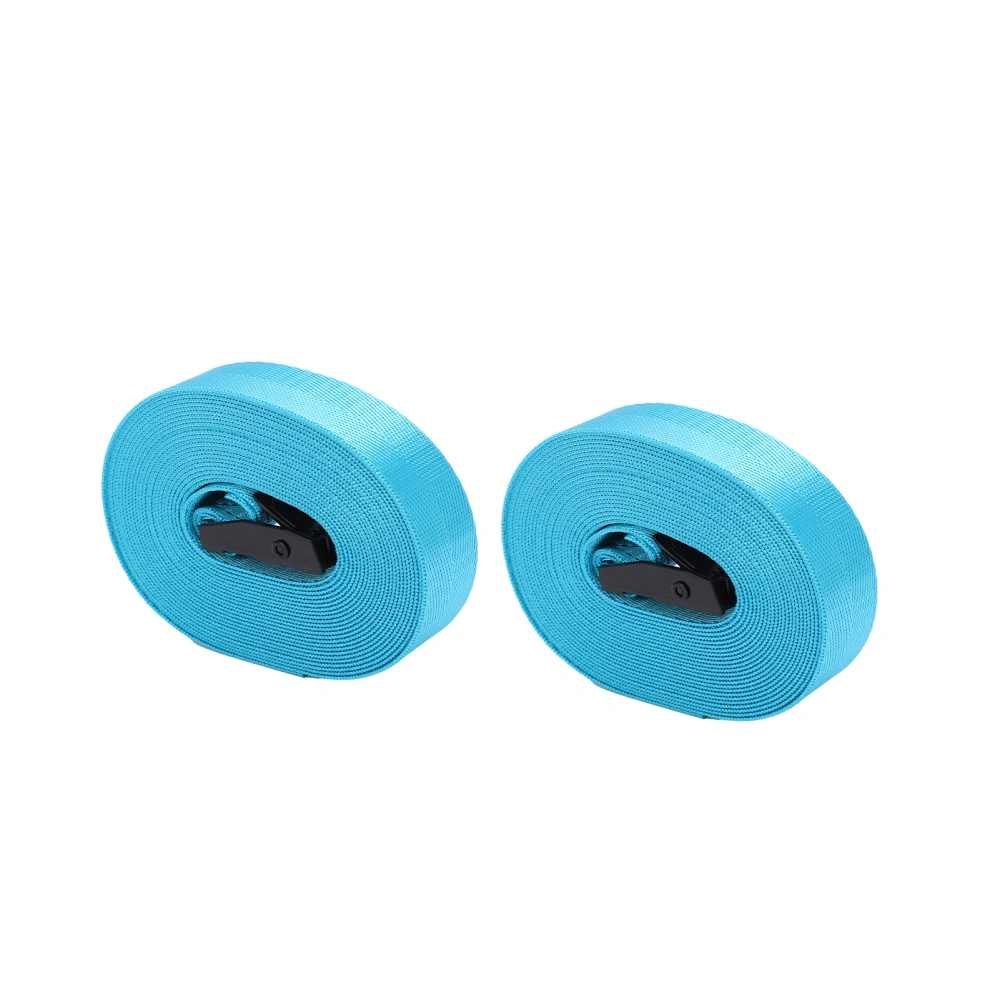 2pcs Tie Down Strap Black Zinc Alloy Press Buckle Sky Blue Bandage 25mm Tightening Rope1 Meter