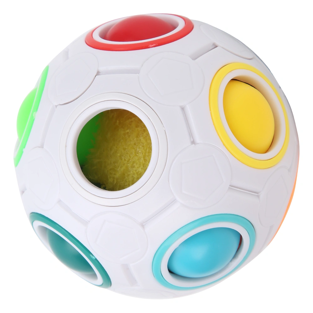 Educational Learning Rainbow Ball Stress Reliever Toy Football Cube Toy for Children Kids