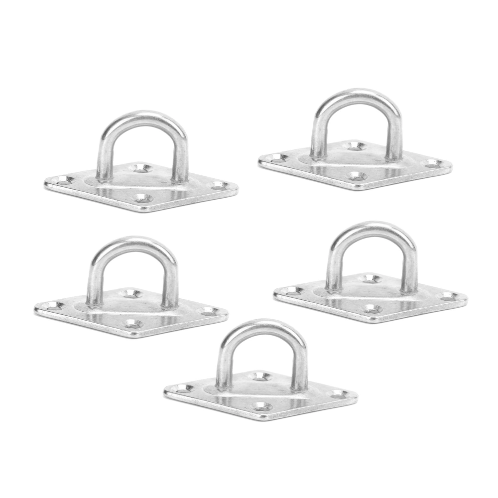 10Pcs M5 Stainless Steel Door Buckle Shade Sail Accessory Hanging Eye Plate Fixing Buckle