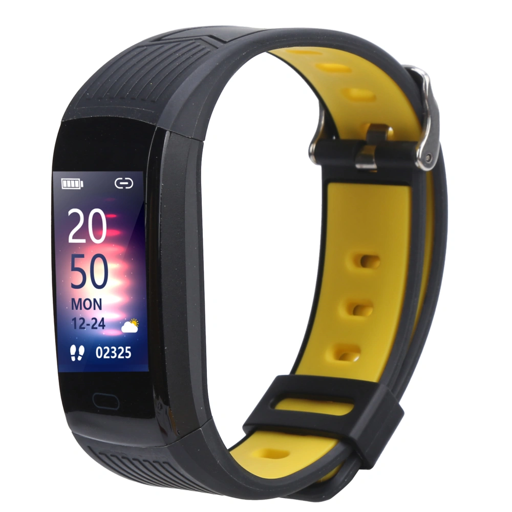 Waterproof Digital Sport Wristwatch Health Monitor Management Watch TFT Color ScreenYellow