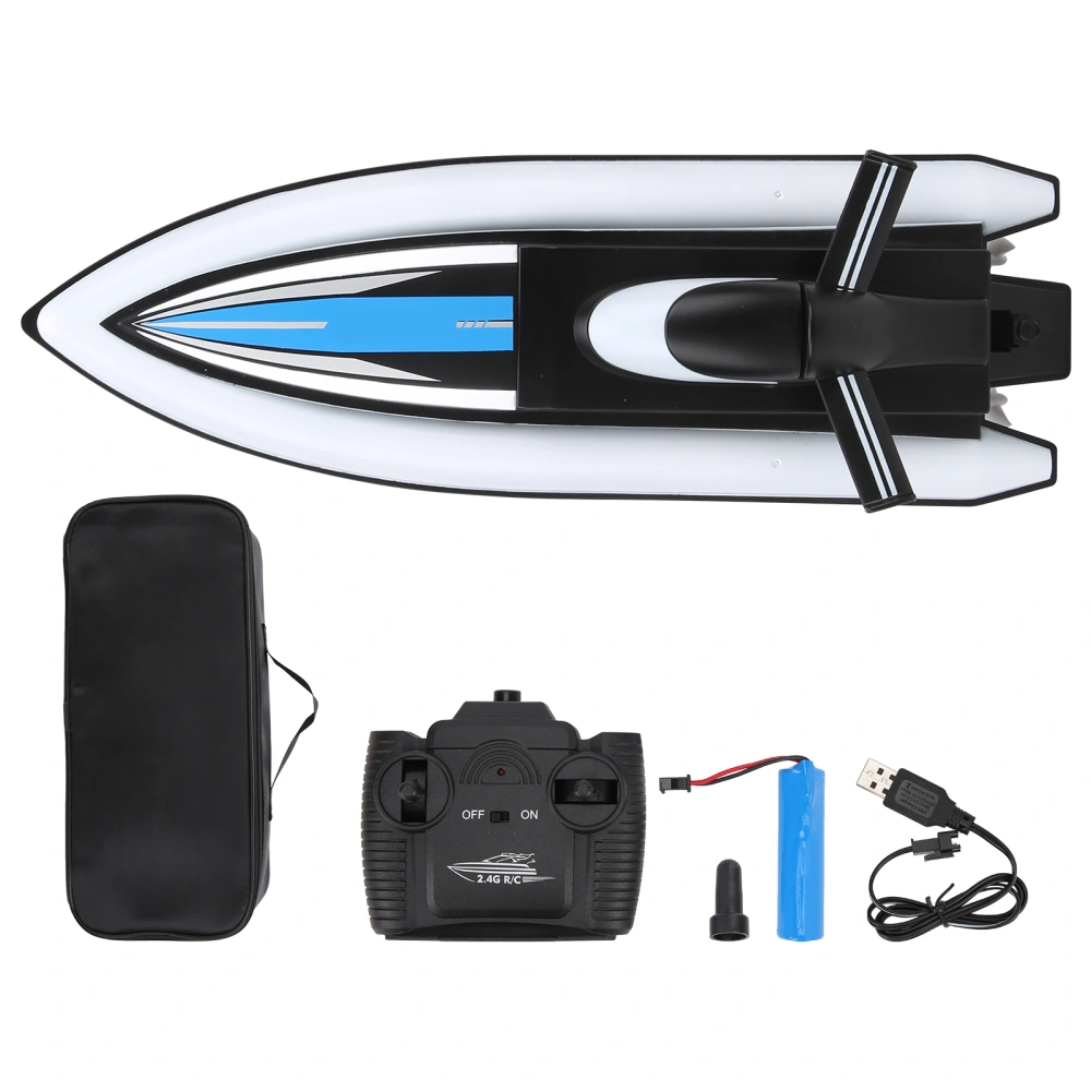 LSRC-B8 RC Boat High Speed Racing RC Boat with Dual Propeller Long Battery Life(Black )