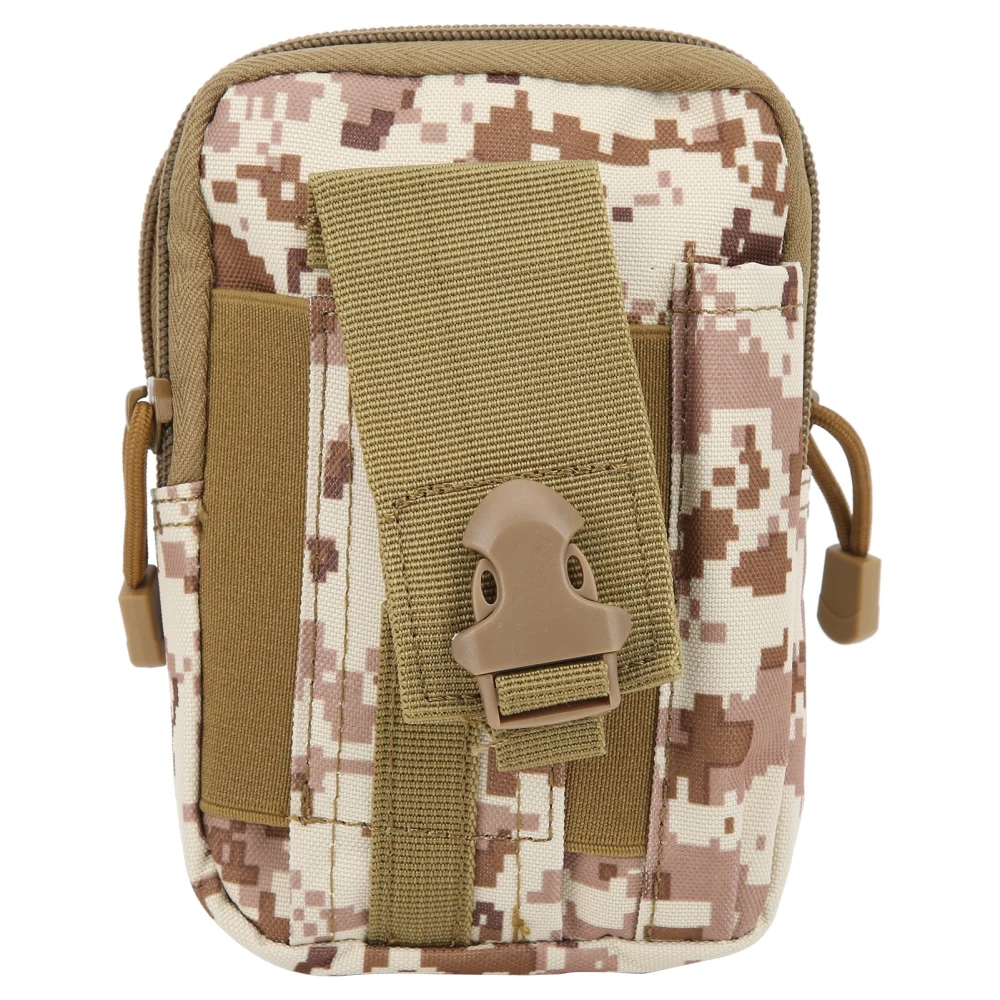 Molle Pouch EDC Belt Waist Bag Molle Phone Belt Holder Outdoor Multipurpose Military HolsterDesert Digital