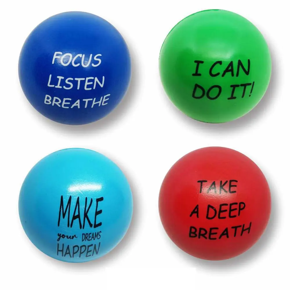 BuyWeek Stress Balls Decompressing Ball with Motivational Quotes Hand Exercise Balls Fidget Toys for Kids and Adult to Relieving Anxiety and Stress