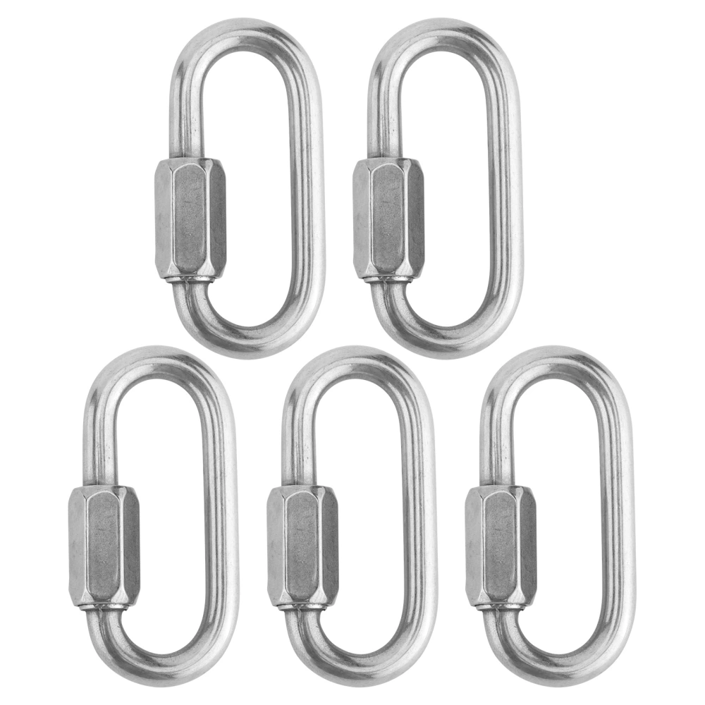 M6 Portable Carabiner Clip 304 Stainless Steel Locking Clips LoadBearing Safety Buckles