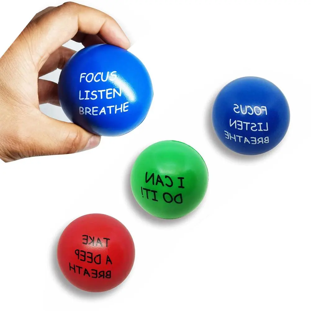 Stress Balls Decompressing Ball with Motivational Quotes Hand Exercise Balls Fidget Toys for Kids and Adult to Relieving Anxiety and Stress