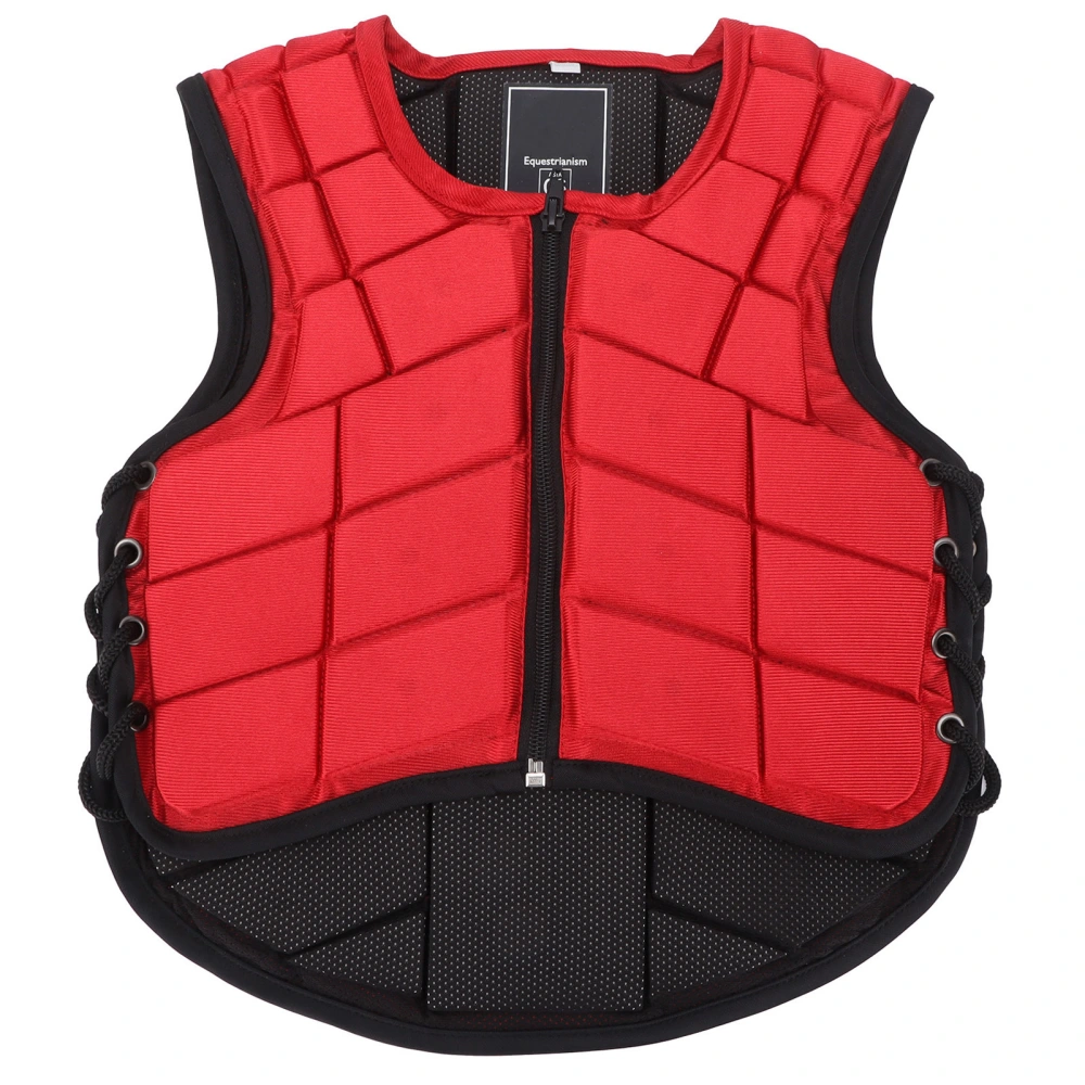 Kids Equestrian Vest Foam Padded Safety Horse Riding Protective Gear Body Protector RedCS