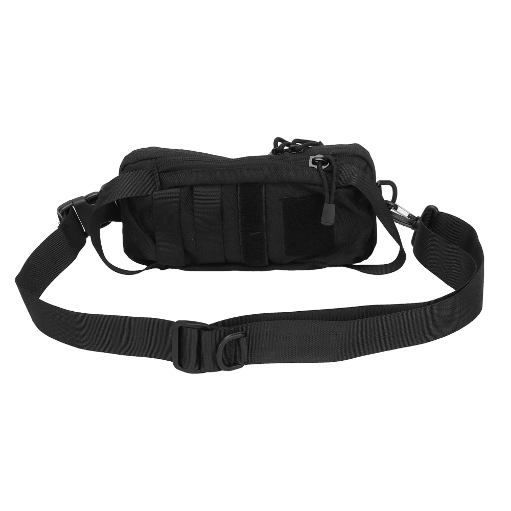 MultiFunctional Military DualPurpose Chest Waist Bag Nylon Material Waterproof Bag(Black )