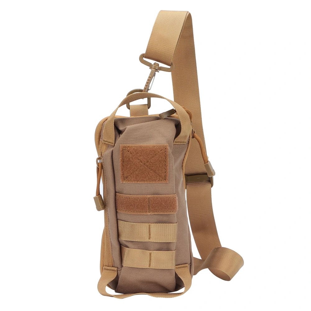 MultiFunctional Military DualPurpose Chest Waist Bag Nylon Material Waterproof Bag(Tan )