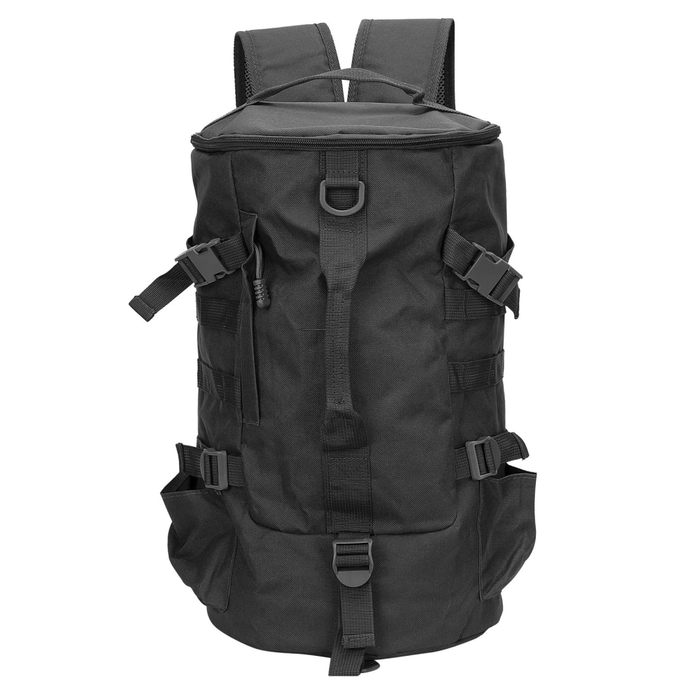 Fishing Bag Folding Cylindrical Large Capacity Fishing Tackle Backpack Travel Storage BagsBlack