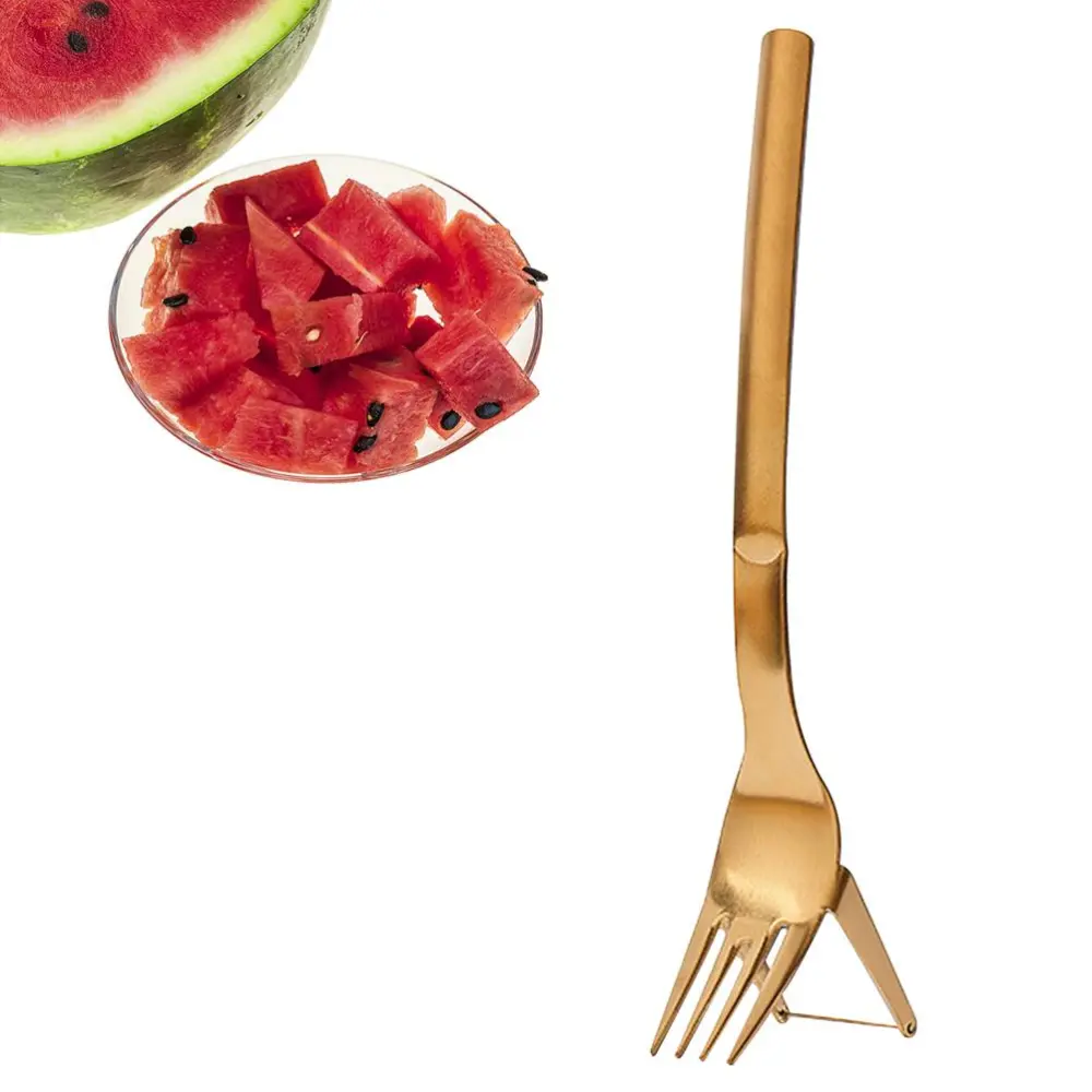 BuyWeek Multi Purpose 2 In 1 Watermelon Fork Grater Watermelon Fruit Cutting Fork Pieces Tableware Fork