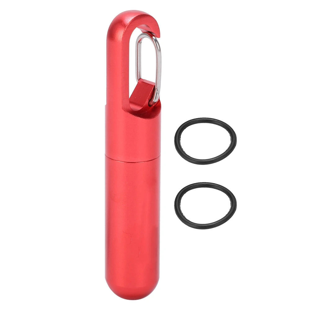 Tiny Cutting Tool Multifunction EDC Portable Key Ring Pendant Tool Mini Capsule Knife(Red )