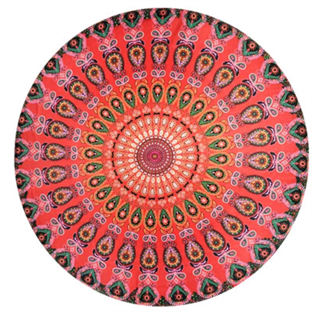 Round Beach Throw Tapestry Printing Picnic Mat Beach Blanket Tapestry