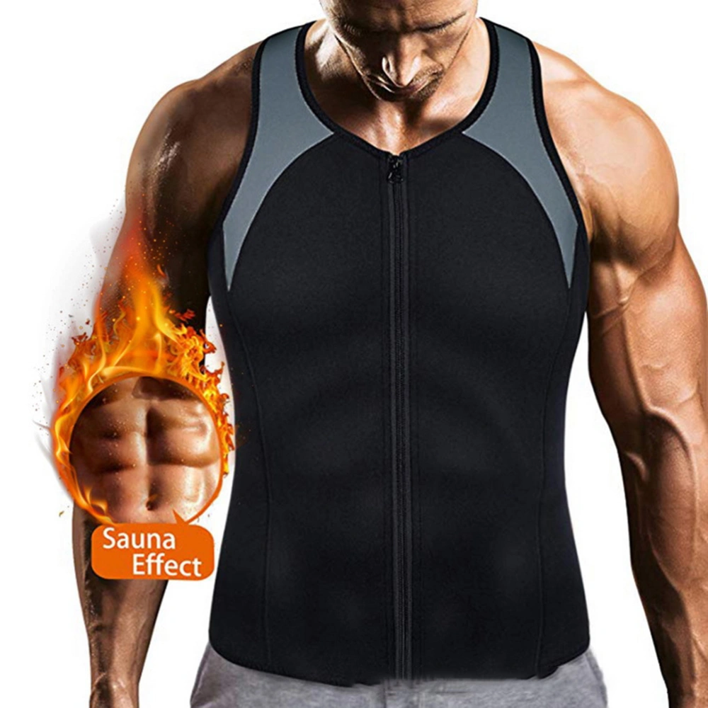 BuyWeek Men Sauna Sweat Vest Tank Top Shirt for Fitness Weight Loss Waist Trainer Workout Vest