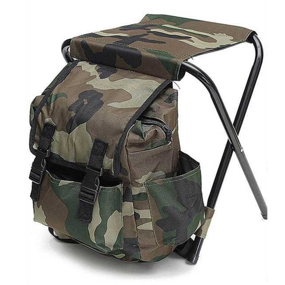 Outdoor Foldable Carry Stool Chair Storage Bag Backpack for Hiking Camping Fishing