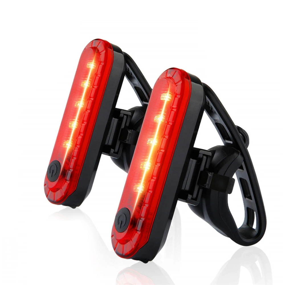 2 Pack Rear Bike Tail Light for Mountain Bike Ultra Bright USB Rechargeable Taillights Red High Led