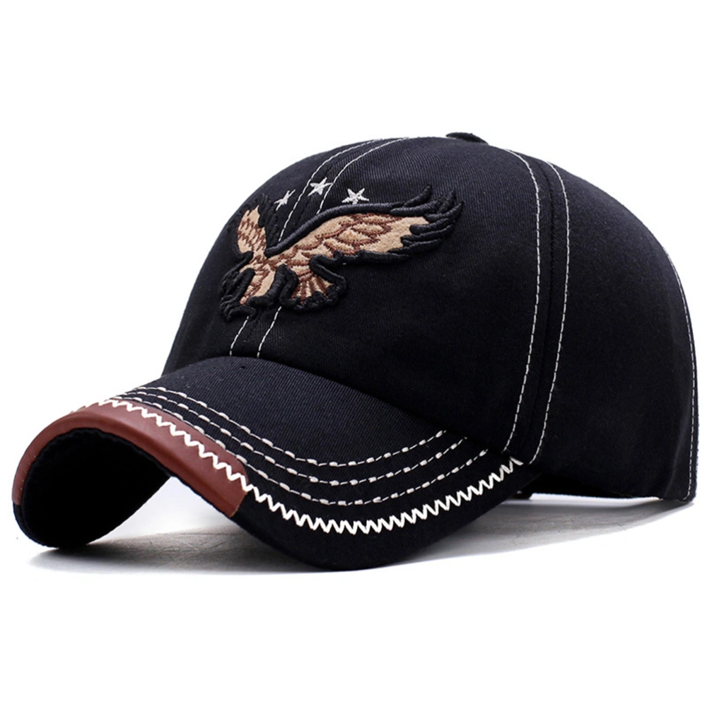 Fashion 3D Eagle Embroidery Baseball Men Women Washed Denim Sports Active Casual Hat