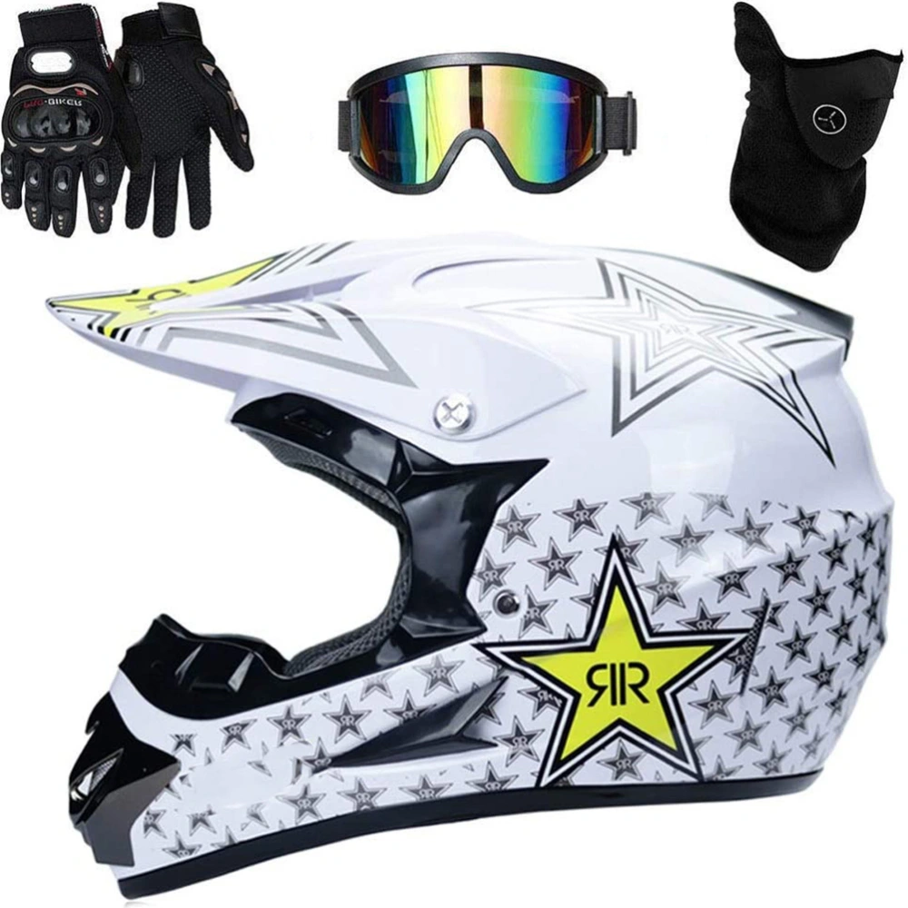 Professional Motocross Helmet for Kids Adults Motocross Dirt Bike Off Road Motorcycle Helmet with Goggles Gloves Face Cover