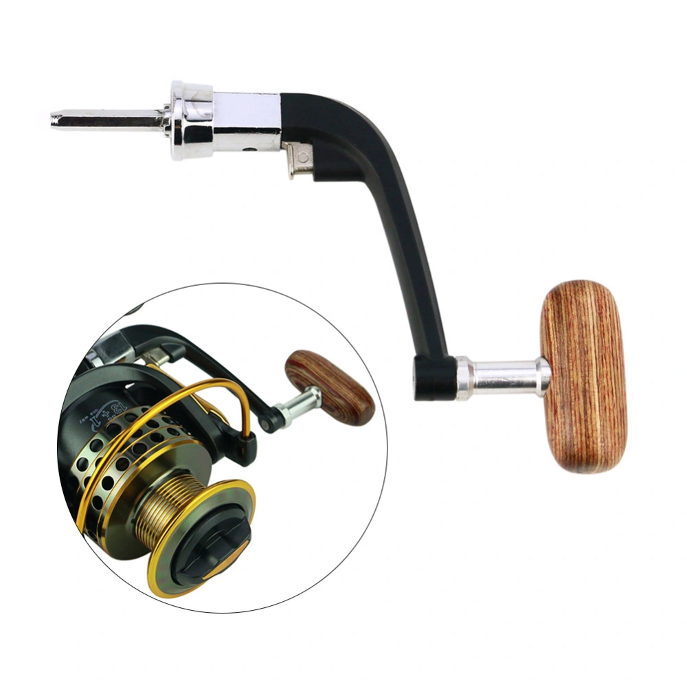 Foldable Metal Spinning Fishing Reel Handle Rocker Arm Wooden Knob For Wheels Fishing Tackles