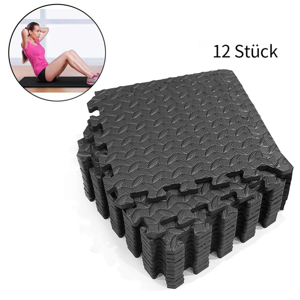 12Pcs Flooring Gym Mats and Home Gym Floor Foam Floor Mats Exercise Mat Foam Flooring Tiles Interlocking Floor Mats