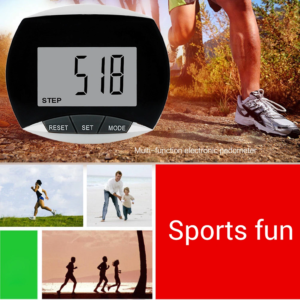 Pedometer Walking Step Counter with Belt Clip Multifunctional Pedometer LCD Display Fitting Exercise Accessory