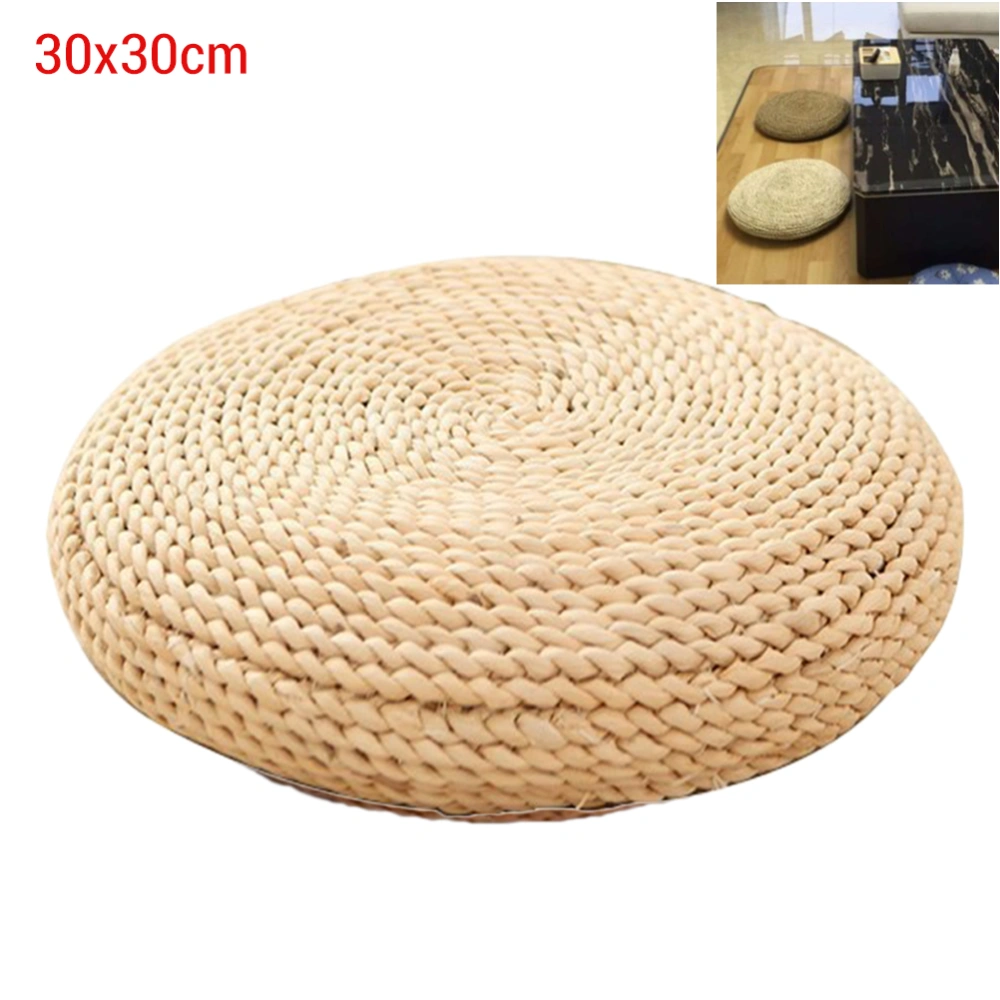 Round Straw Cushion Yoga Meditation Cushion Silk Padding Floor Mat