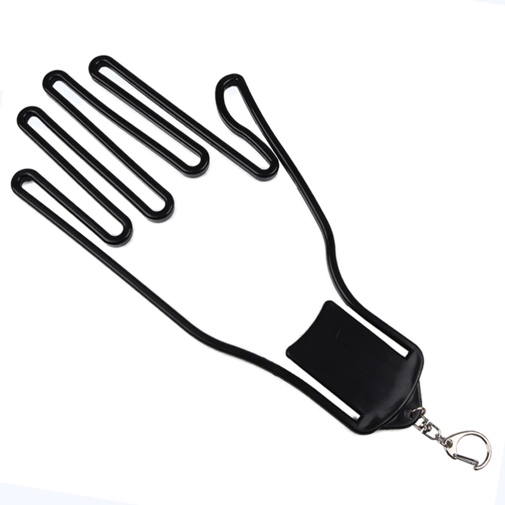 1 Pcs Glove Holder with Key Chain Plastic Gloves Rack Dryer Hanger Stretcher