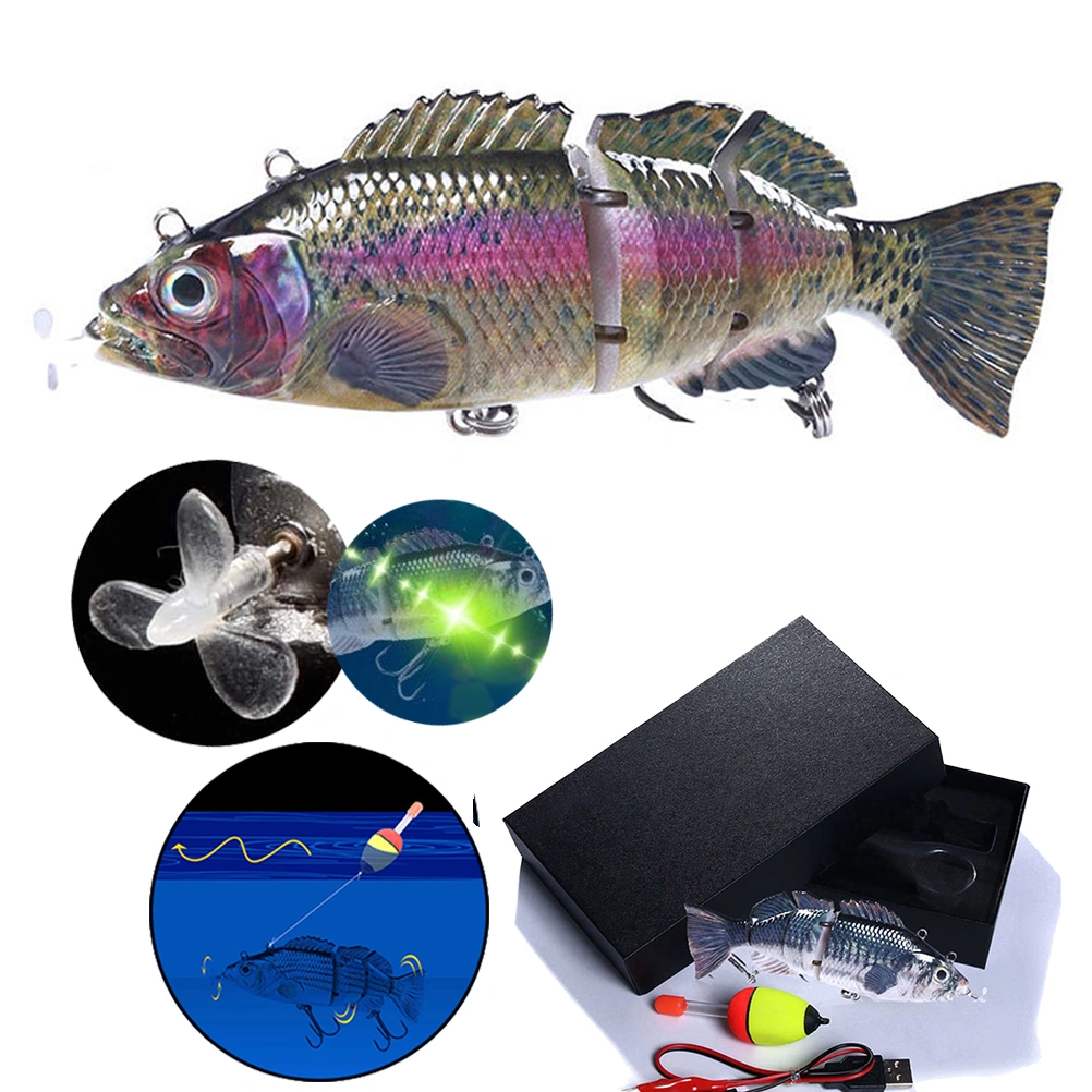 Electric Bait Swimming Robotic Segment Fishing Lure USB Charging Swim Bait